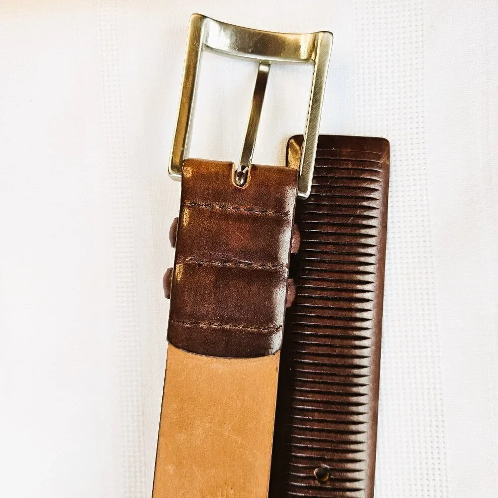 Claudio Orciani Handmade Italian Leather Versatile Brown Belt 2236 40